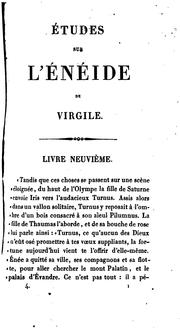 Cover of: Etudes sur Virgile, compare avec tous les poetes epiques et dramatiques des anciens et des ...