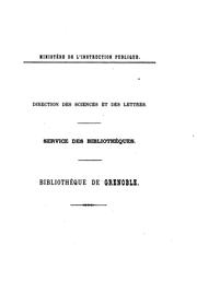 Cover of: La bibliothèque de Grenoble, 1772-1878