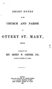 Cover of: Short Notes on the Church and Parish of Ottery St. Mary, Devon