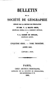 Cover of: Bulletin de la Société de géographie