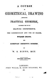 Cover of: A course of geometrical drawing