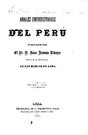 Cover of: Anales universitarios del Perú