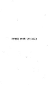 Cover of: Notes dun Curieux by 