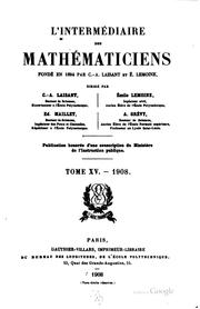 Cover of: L'Intermédiaire des mathematiciens