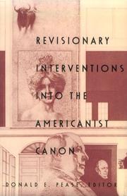 Cover of: Revisionary interventions into the Americanist canon