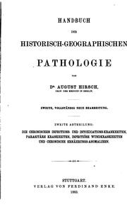 Cover of: handbuch der Historisch-Geographischen Pathologie