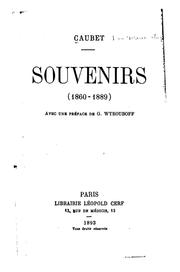 Cover of: Souvenirs, 1860-1889