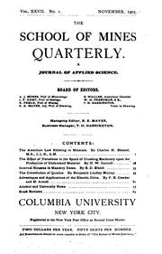 Cover of: The School of Mines Quarterly