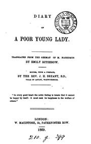 Cover of: Diary of a poor young lady, tr. by E. Ritzerow, ed. by J.H. Bryant
