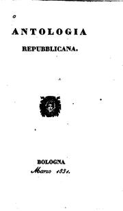 Cover of: Antologia Repubblicana by [name missing]