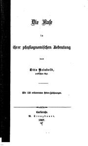 Cover of: Die Nase in ihrer physiognomischen Bedeutung by 