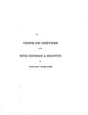 Cover of: Usine de Chèvres: : notice historique et descriptive des travaux exécutés ...