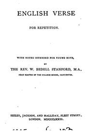 Cover of: English verse for repetition, with notes by W.B. Stanford