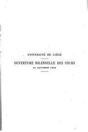 Cover of: Ouverture solennelle des cours