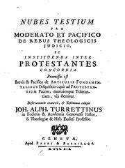 Cover of: Nubes Testium pro Moderato et Pacifico