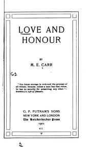 Cover of: Love and Honour