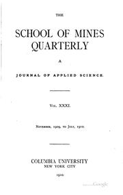 Cover of: The School of Mines Quarterly