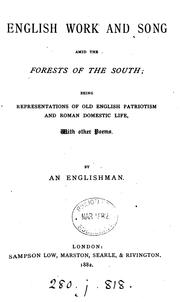 Cover of: English Work and Song Amid the Forests of the South by 