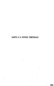 Cover of: Dante e il potere temporale, lettura by 