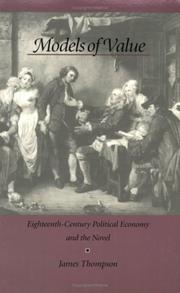 Cover of: Models of value: eighteenth-century political economy and the novel