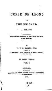 Cover of: Corse de Léon; or, The brigand by 