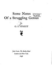 Cover of: Some Notes of a Struggling Genius
