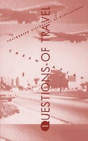 Cover of: Questions of travel: postmodern discourses of displacement