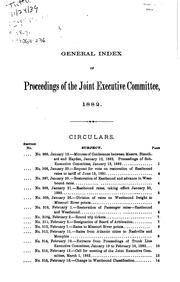 Cover of: Proceedings and Circulars of the Joint Committee (Freight Dept.)