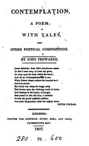 Contemplation, a poem; with tales, and other poetical compositions by John Penwarne