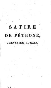 Cover of: Satire de Pétrone ...