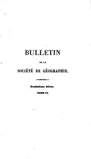 Cover of: Bulletin de la Société de géographie