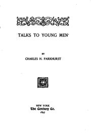 Cover of: Talks to Young Men by 