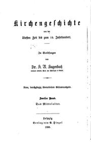 Cover of: Kirchengeschicte von der ältesten Zeit bis zum 19. Jahrhundert...