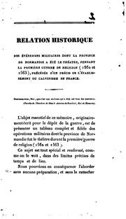 Evénéments militaires de la [première] guerre de religion en Normandie by Jean-Charles Escher