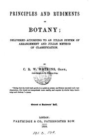 Cover of: Principles and rudiments of botany
