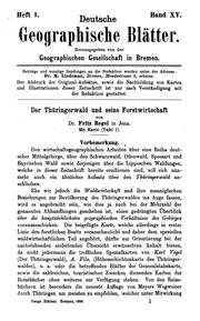Cover of: Deutsche geographische Blätter