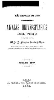 Cover of: Anales universitarios del Perú by 