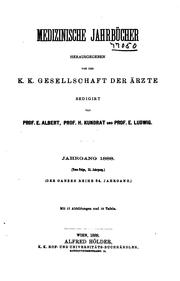 Cover of: Medizinische Jahrbücher by 