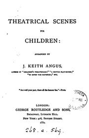 Cover of: Theatrical scenes for children