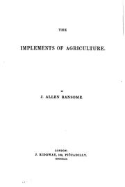 Cover of: The implements of agriculture