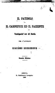 Cover of: Il patibolo: Il carnefice ed il paziente, ventiquattr' ore di storia