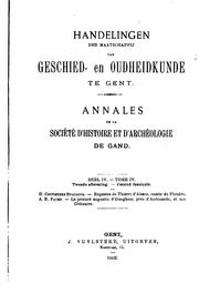 Cover of: Handelingen der Maatschappij van Geschiedenis- en Oudheidkundte te Gent