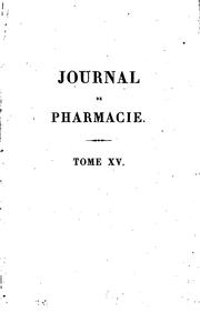 Cover of: Journal de pharmacie et des sciences accessoires by 