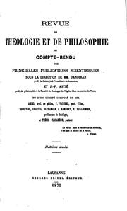 Cover of: Revue de Théologie Et de Philosophie