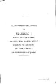Cover of: Nell'anniversario della morte di Umberto I