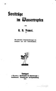 Cover of: Streifzüge im Wassertropfen by 