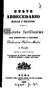 Cover of: Nuovo abbecedario morale e religioso [by G. Marini]. by 