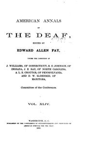 Cover of: American Annals of the Deaf