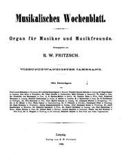 Cover of: Musikalisches Wochenblatt by 