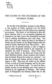 Cover of: The Causes of the Successes of the Ottoman Turks